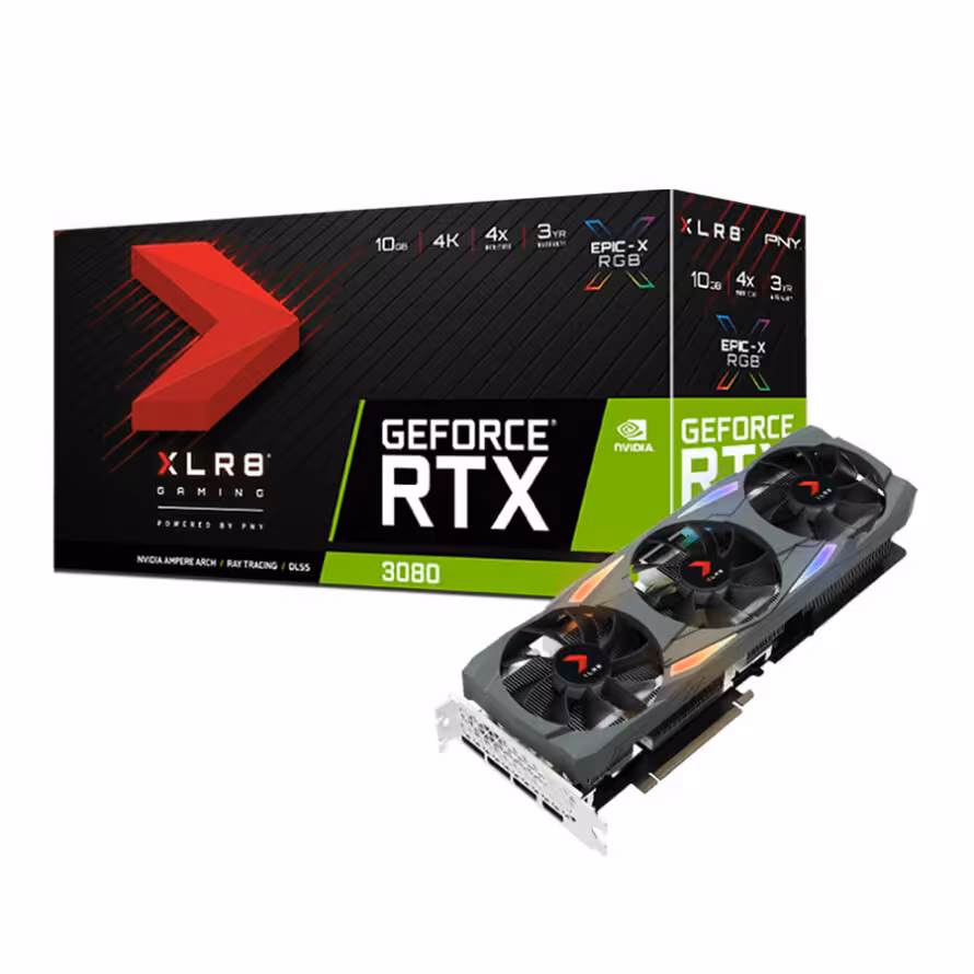 کارت گرافیک پی ان وای RTX 3080 10GB XLR8 Gaming UPRISING EPIC-X RGB LHR