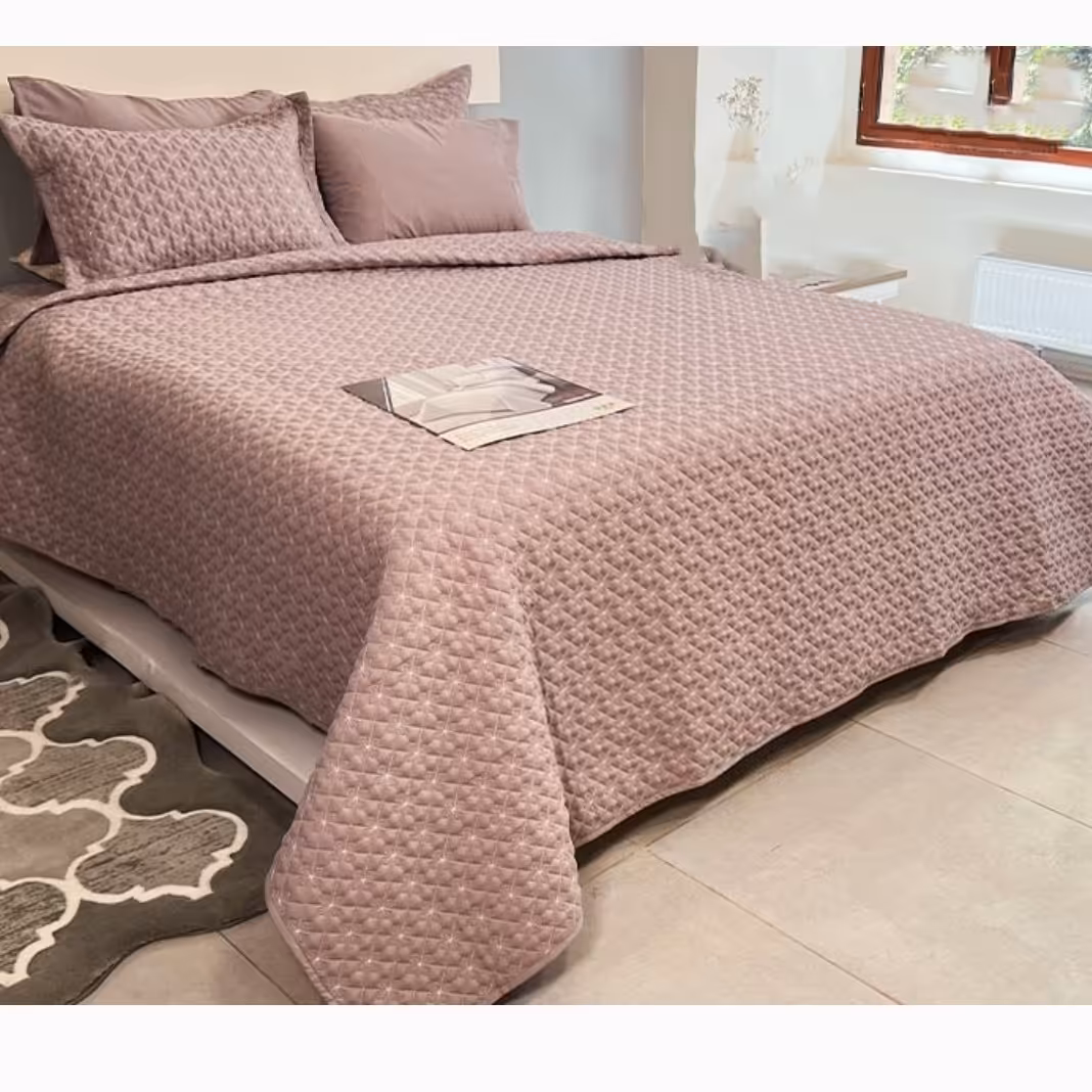 روتختی دونفره پنبه دوزی 6 تکه مدل جاسمین  مناسب تمام فصول 