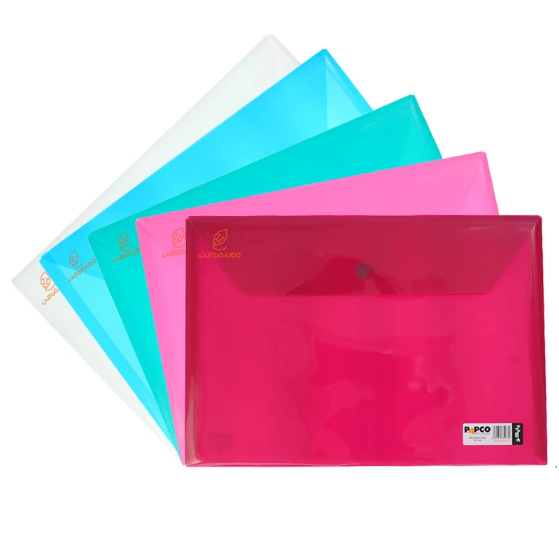 پوشه پلاستیکی دکمه دار A4 کد 105 پاپکو PAPCO