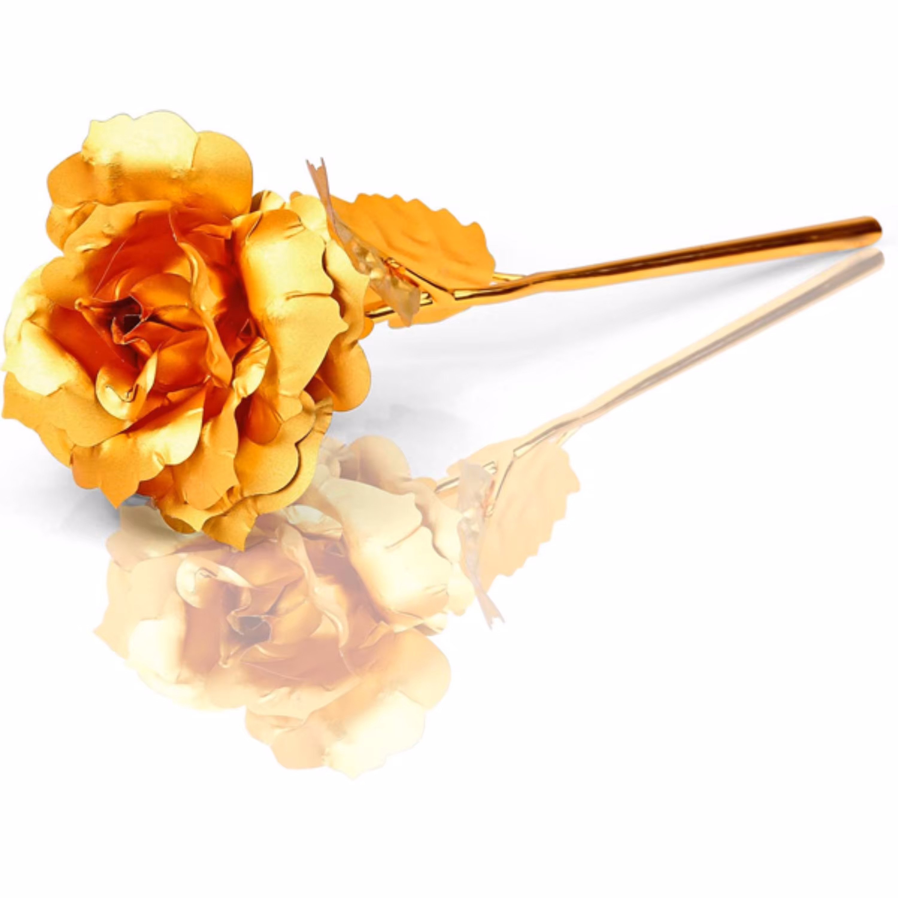 شاخه گل رز طلایی