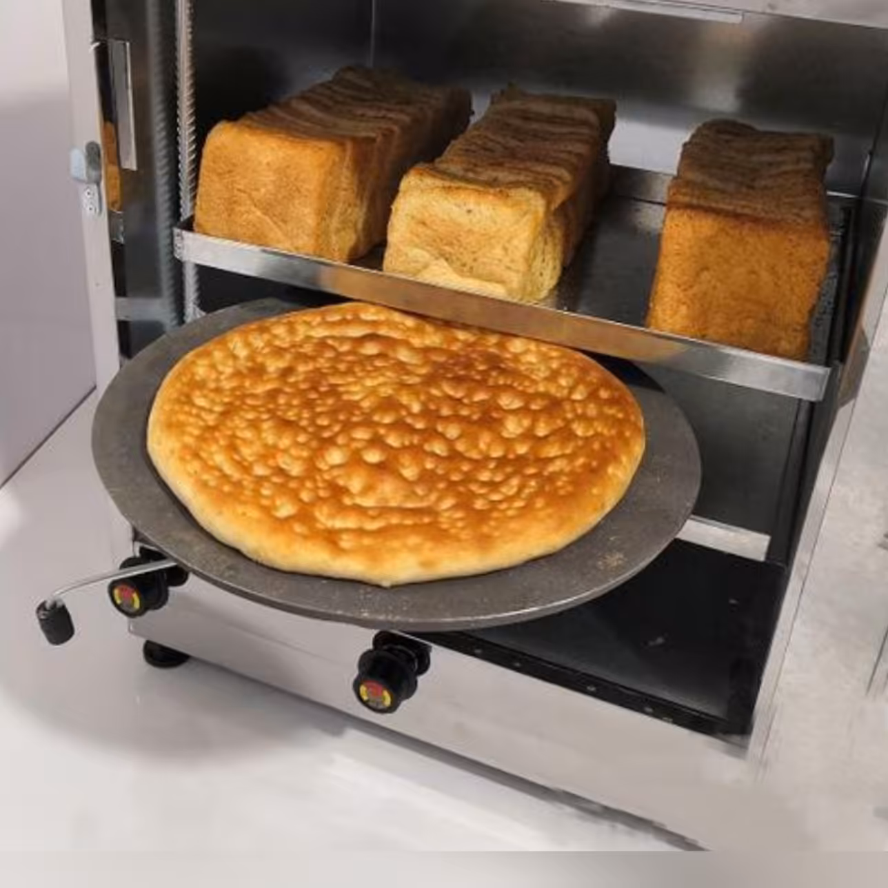 تنور  فر گازی استیل دوشعله دو سینی استیل با بسته بندی عایق (هزینه ارسال برای شهرستان و حومه تهران به عهده مشتری میباشد) 