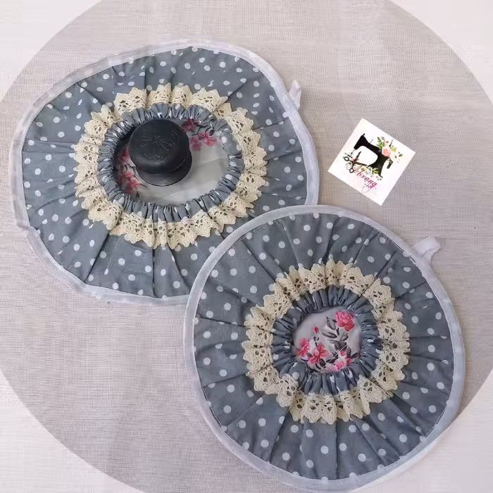 دمکنی قابلمه 2عددی  مدل کشدار انتخاب پارچه به سلیقه مشتری عزیز 