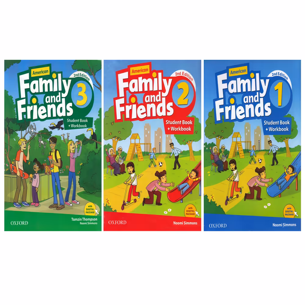 کتاب American Family And Friends اثر Tamzin Thompson and Naomi Simmons انتشارات Oxford سه جلدی