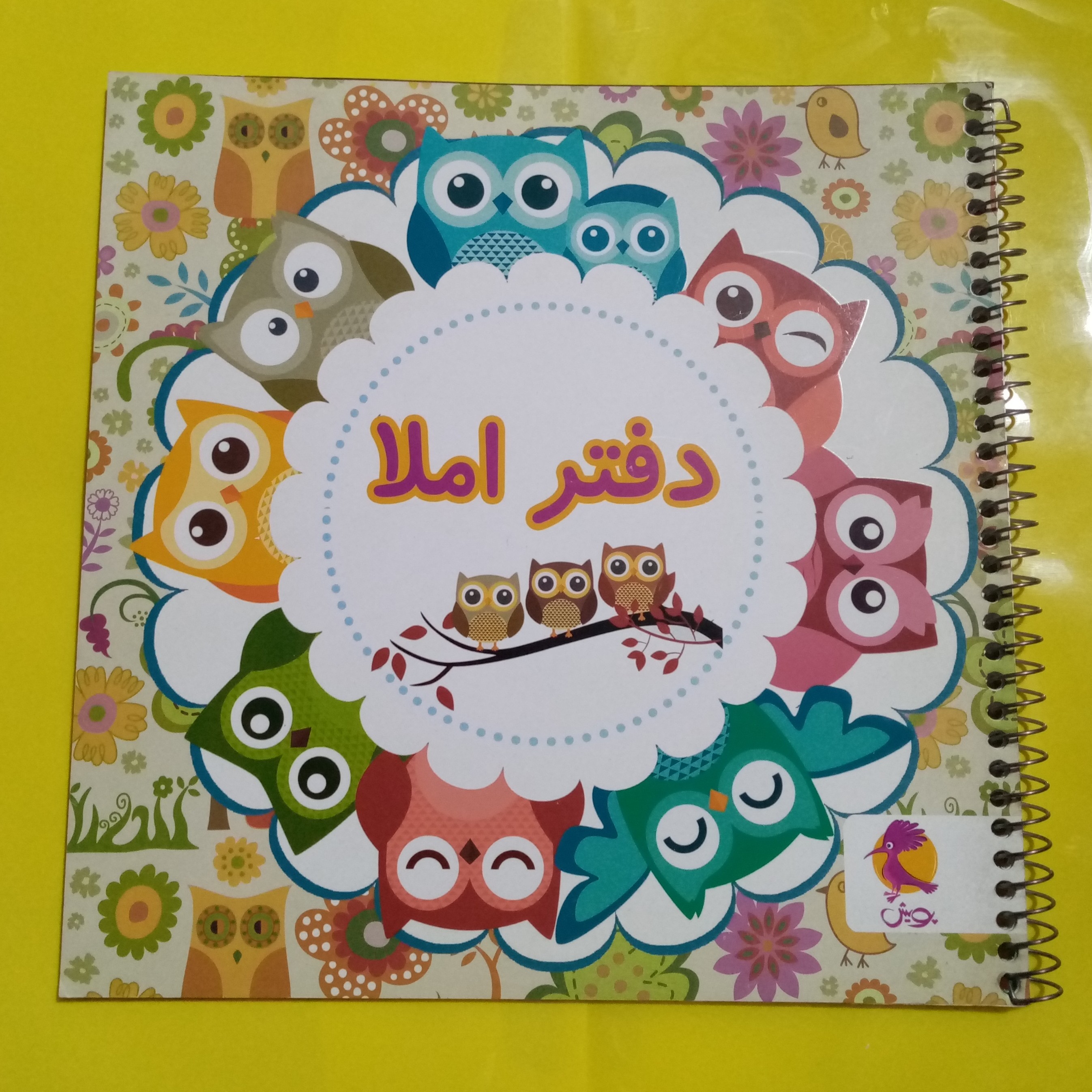 دفتر املا توصیفی سیمی طرح جغد سایز خشتی(مربع) 50 برگ مناسب دختران و پسران اول تا ششم ابتدایی دارای رهنمودهای معلم