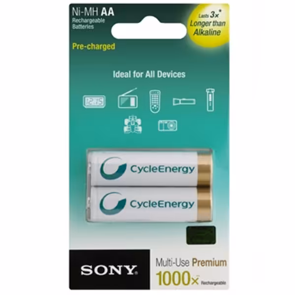 باتری نیم قلمی سونی مدل بی 2 کی ان ظرفیت 800 میلی آمپر