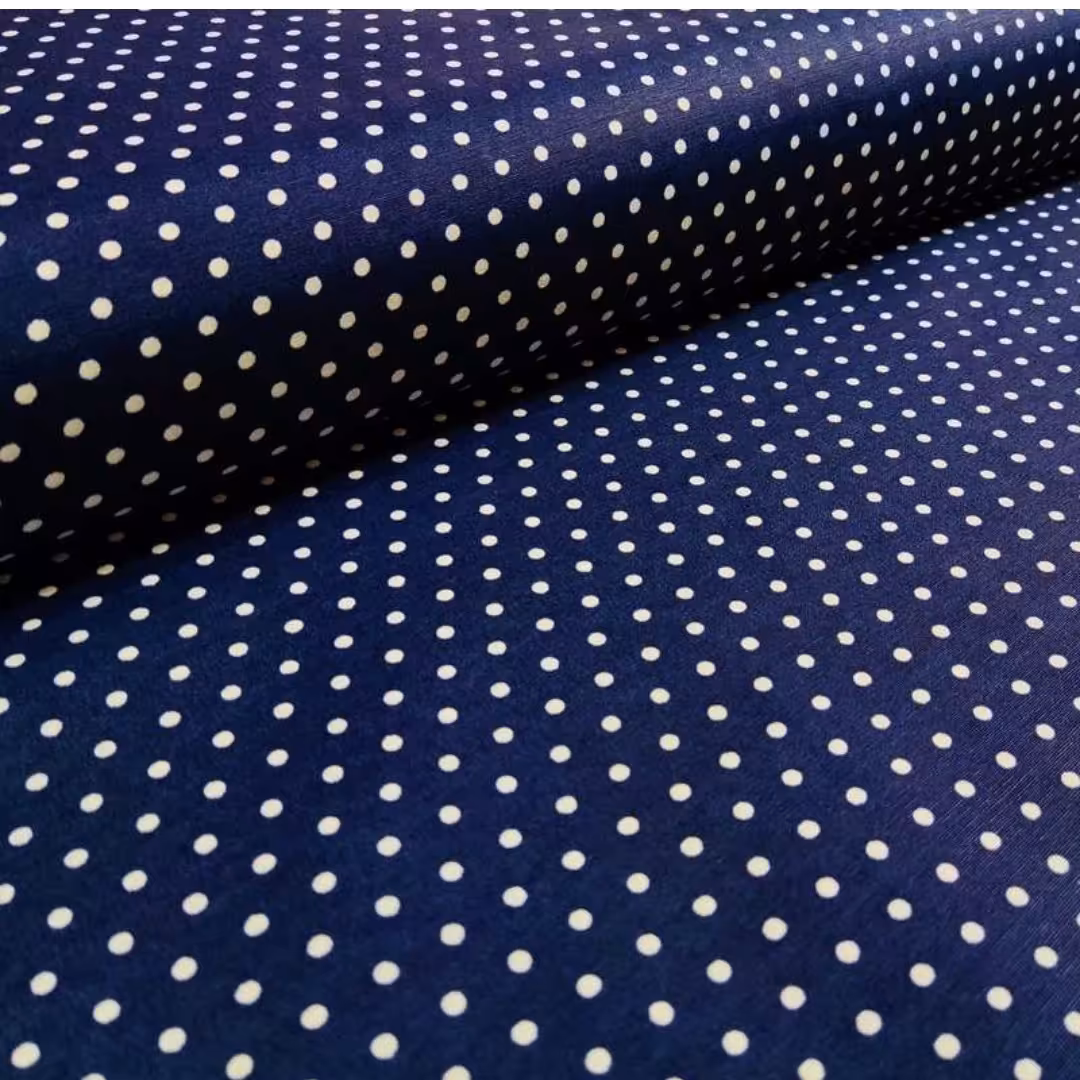 پارچه ملحفه متری طرح خال خال سورمه ای عرض 2متر رنگ بندی موجود