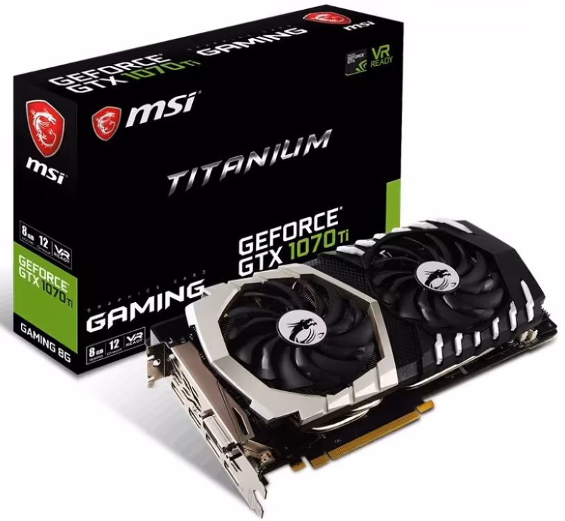 کارت گرافیک ام اس آی مدل جی تی ایکس 1070 تی آی تیتانیوم 8 جی با حافظه 8 گیگابایت