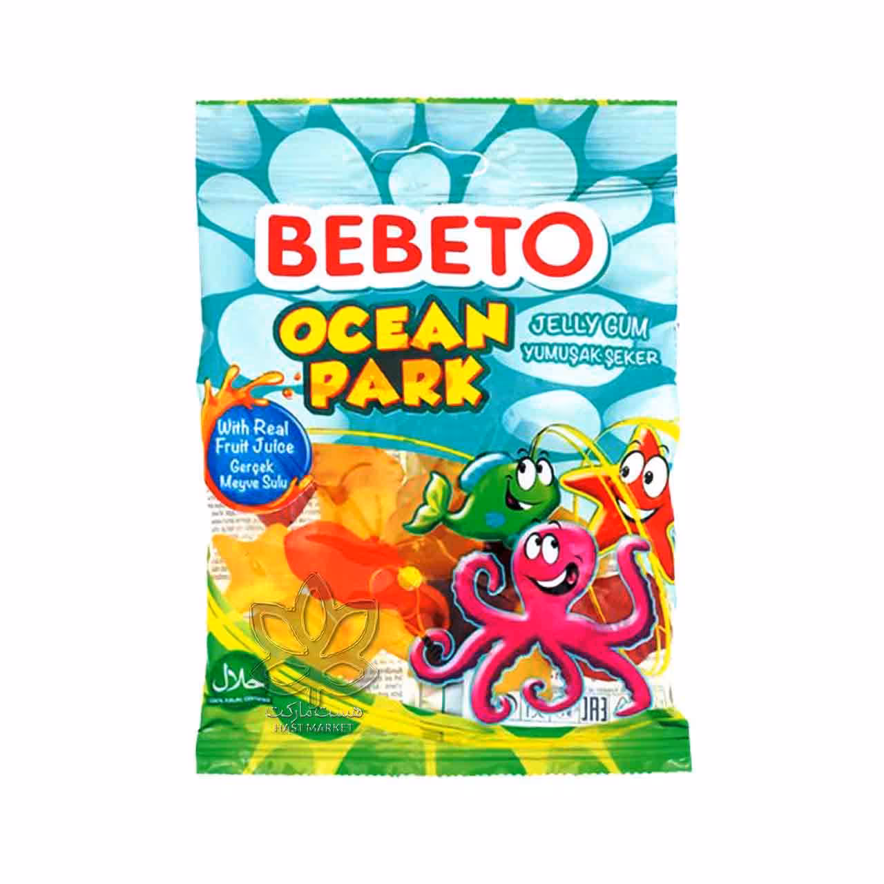 پاستیل میوه ای اوشن پارک 80 گرم ببتو - bebeto