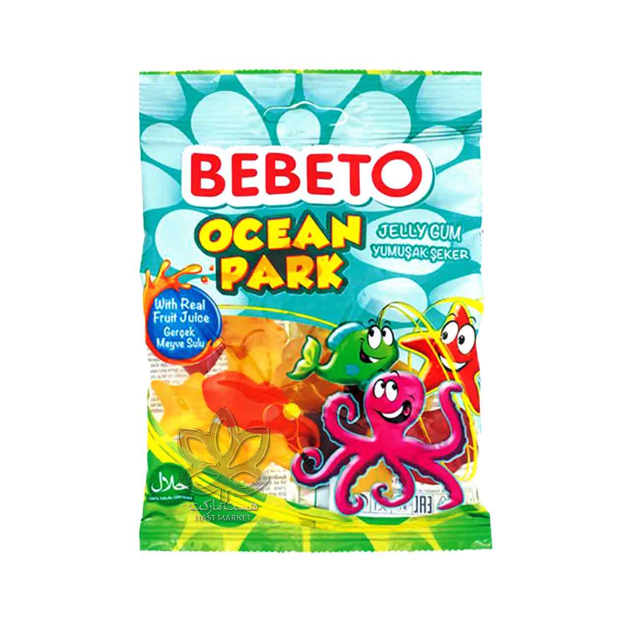 پاستیل میوه ای اوشن پارک 80 گرم ببتو - bebeto
