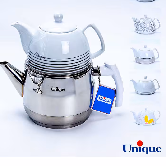 ست کتری و قوری تک دسته پلاستیک یونیک کد UN-7285