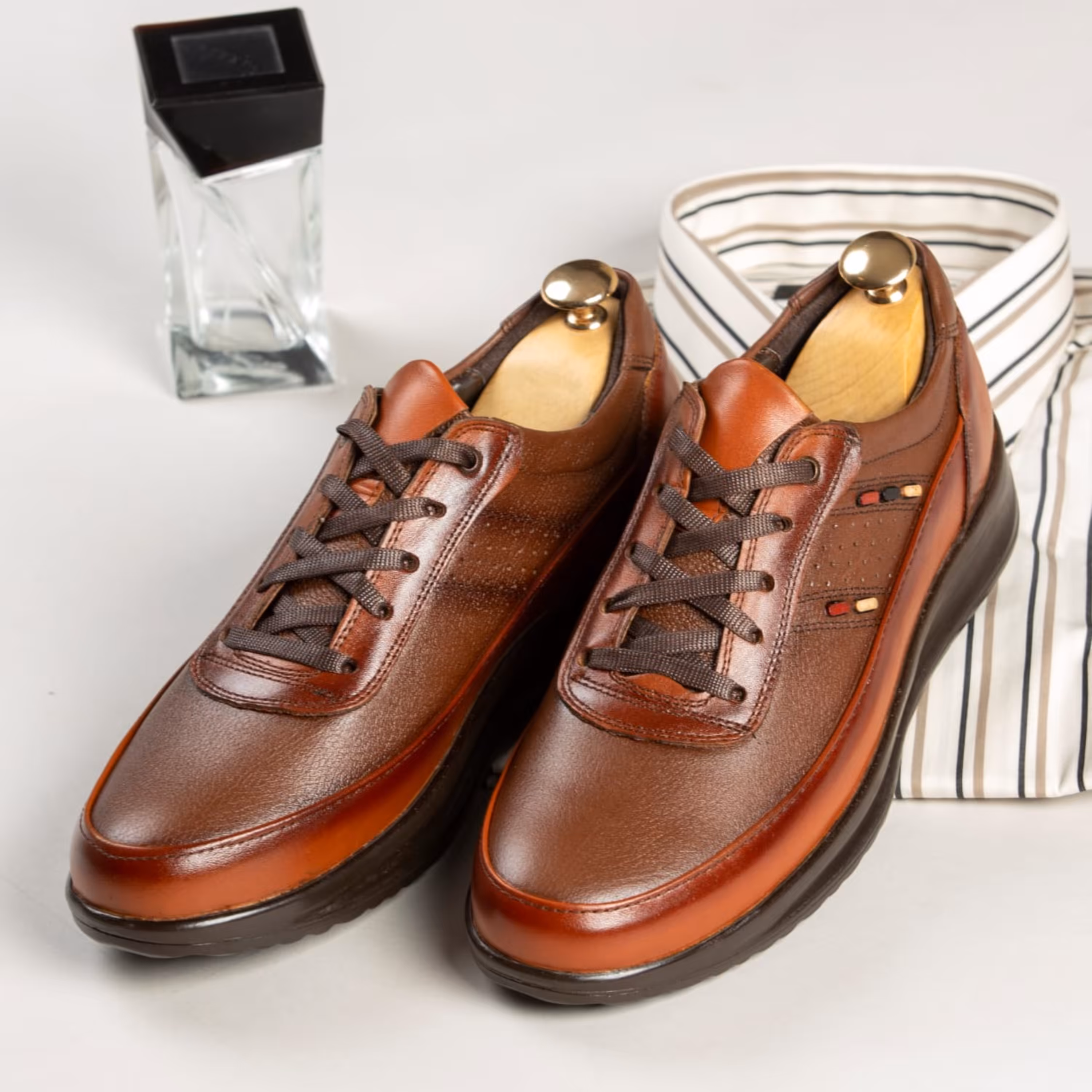 کفش مردانه چرم طبیعی تبریز اسپرت بندی طبی  کد 510