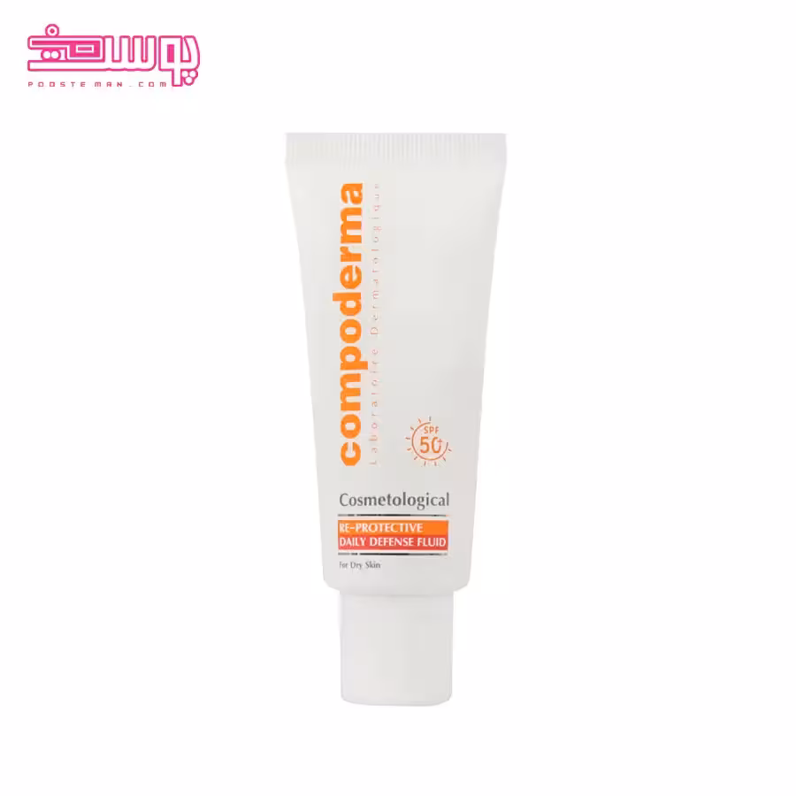 کرم ضد آفتاب پوست خشک کامپودرما مدل ری پرتکتیو SPF 50 حجم 40