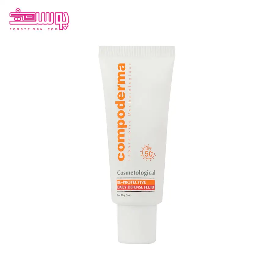 کرم ضد آفتاب پوست خشک کامپودرما مدل ری پرتکتیو SPF 50 حجم 40