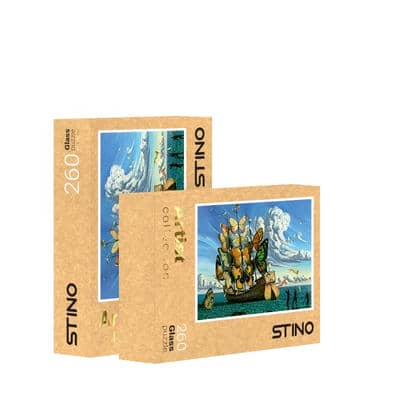 پازل شیشه ای استینو 260 تکه طرح هنرمندان (کد 21102)،(باجعبه)