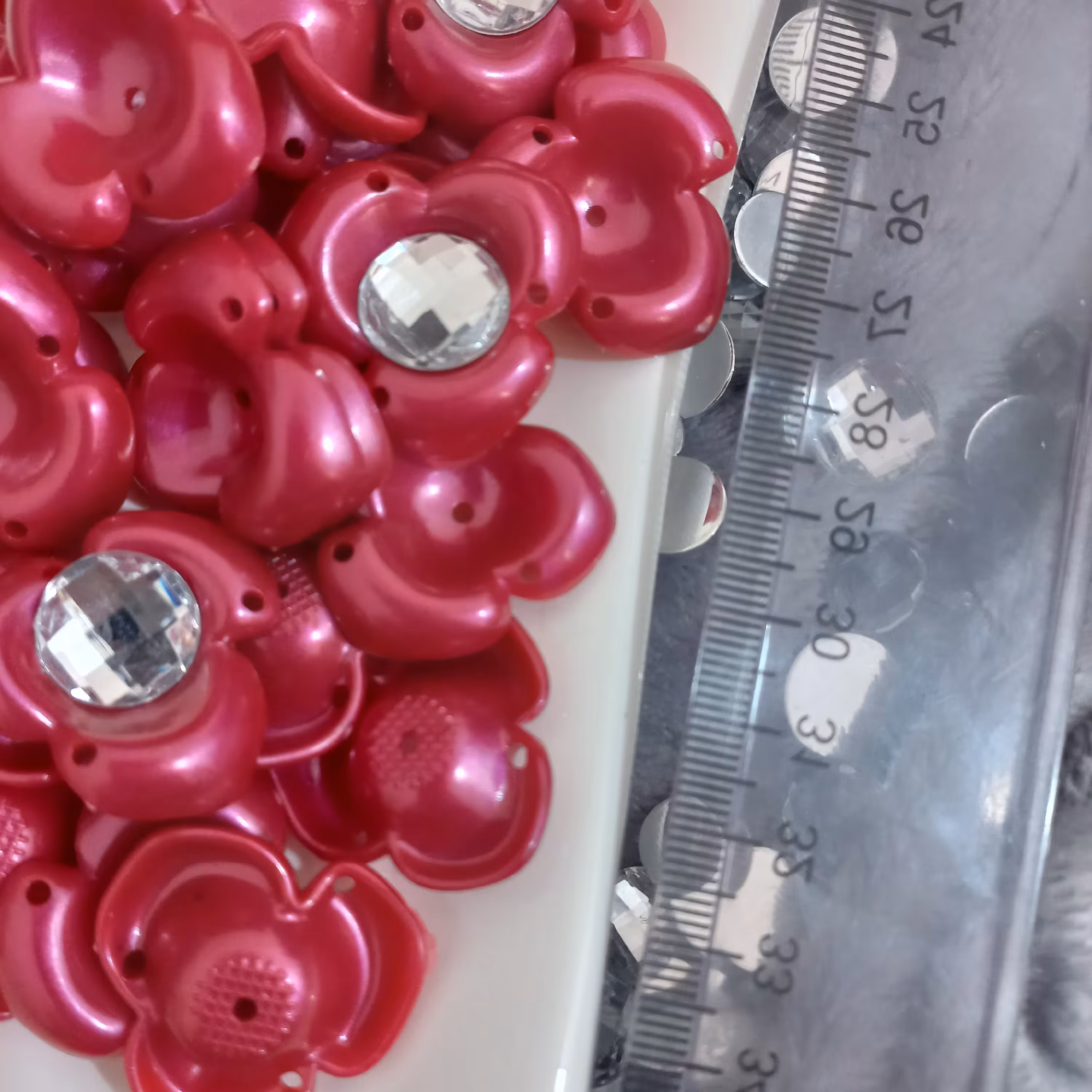 گل کریستال گل تزئینی گل مصنوعی گلبرگ مینیاتوری بسته 50 عددی