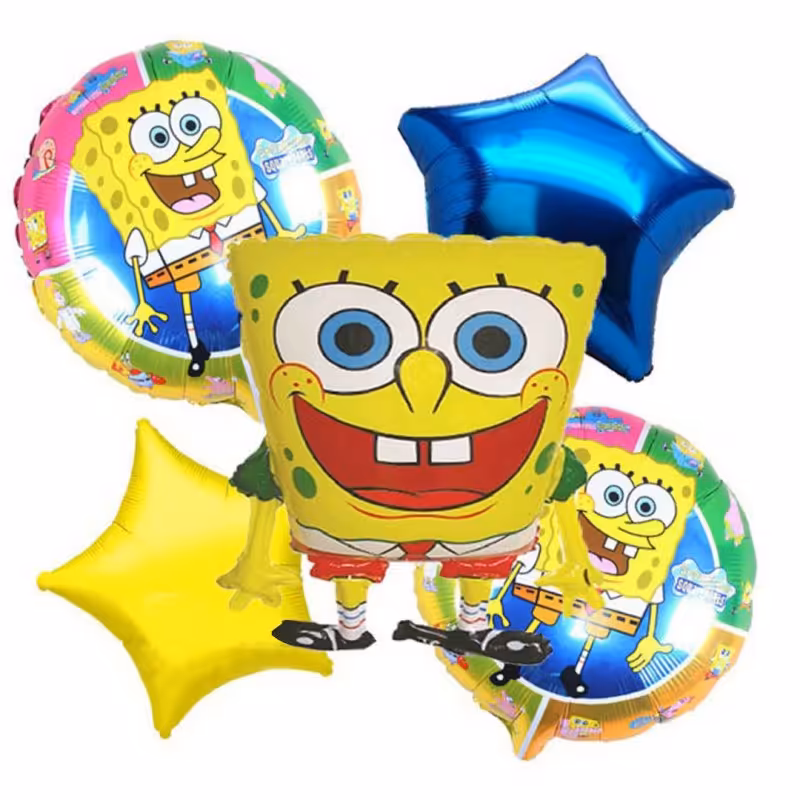 بادکنک فویلی باب اسفنجی  5 تکه 