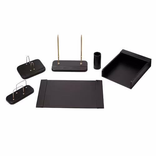 ست رومیزی مدیریتی چرم 6 تیکه قائم کد 121