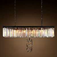 لوستر کانتر تسمه ای در ابعاد 20 در 80 سانت  با کاردی 20 شامپاین و سفید در رنگ مشکی مات(پس کرایه )