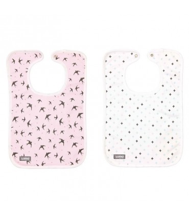 ست دو عددي پيش بند نخی لوما صورتی Luma Bib