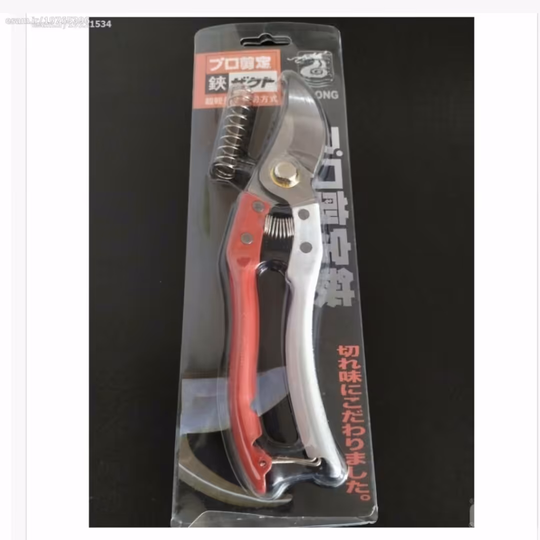 قیچی باغبانی با فنر اضافه با تیغه فولادی