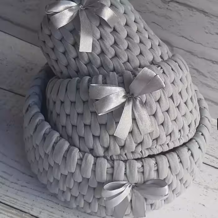 سبد نظم دهنده لوازم ارایش و تزئینی تریکو