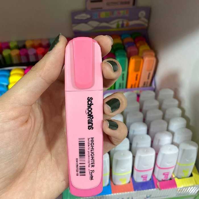 هایلایتر پاستیلی صورتی اسکول فنس