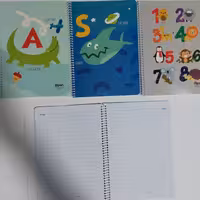 دفتر 40 برگ دوخط فنری جلد گلاسه طرح کلاسیک الیپون آساناپخش 