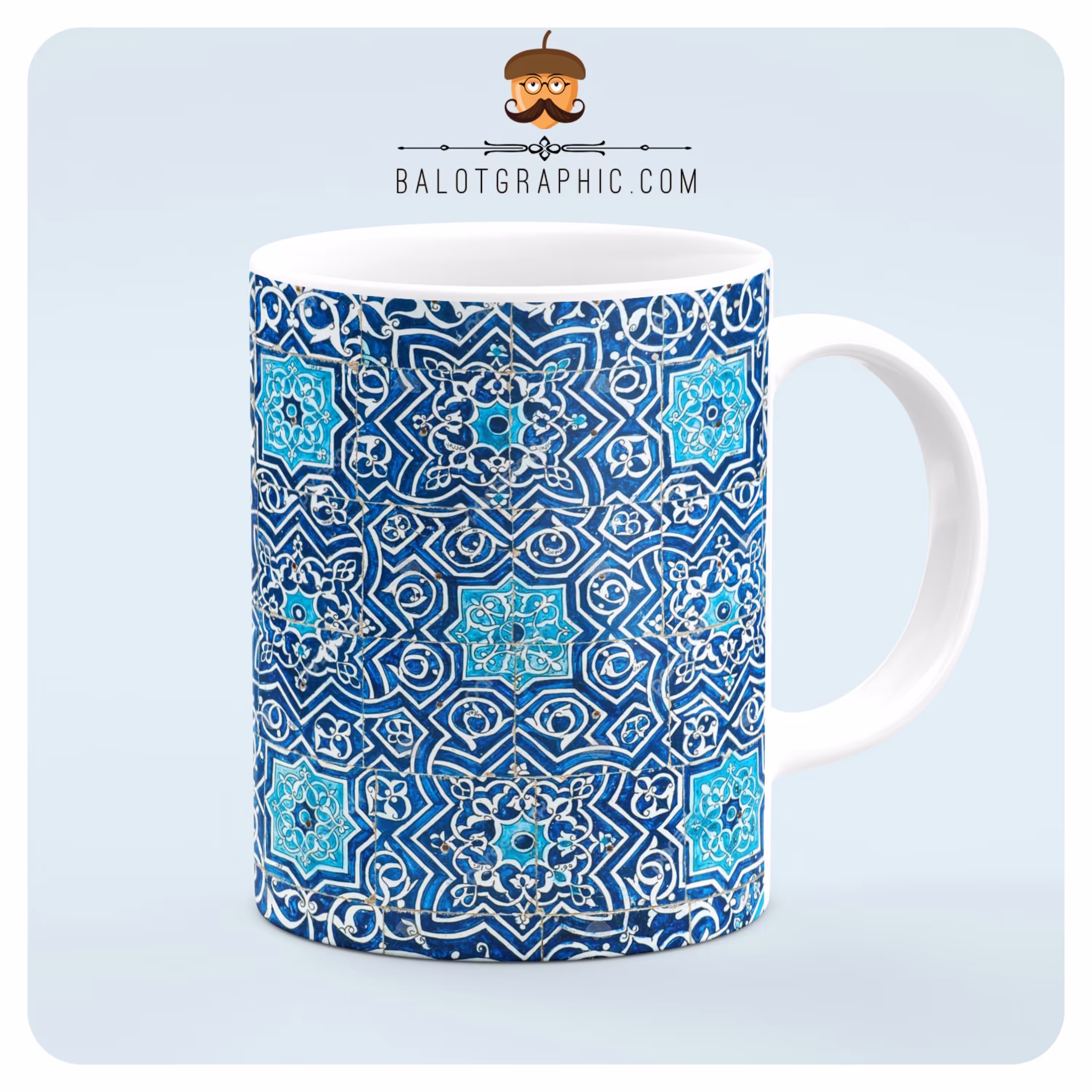 ماگ سرامیکی اسلیمی کد BM015 بلوط گرافیک