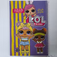 دفتر مشق حاشیه دار  فنری عروسک ها