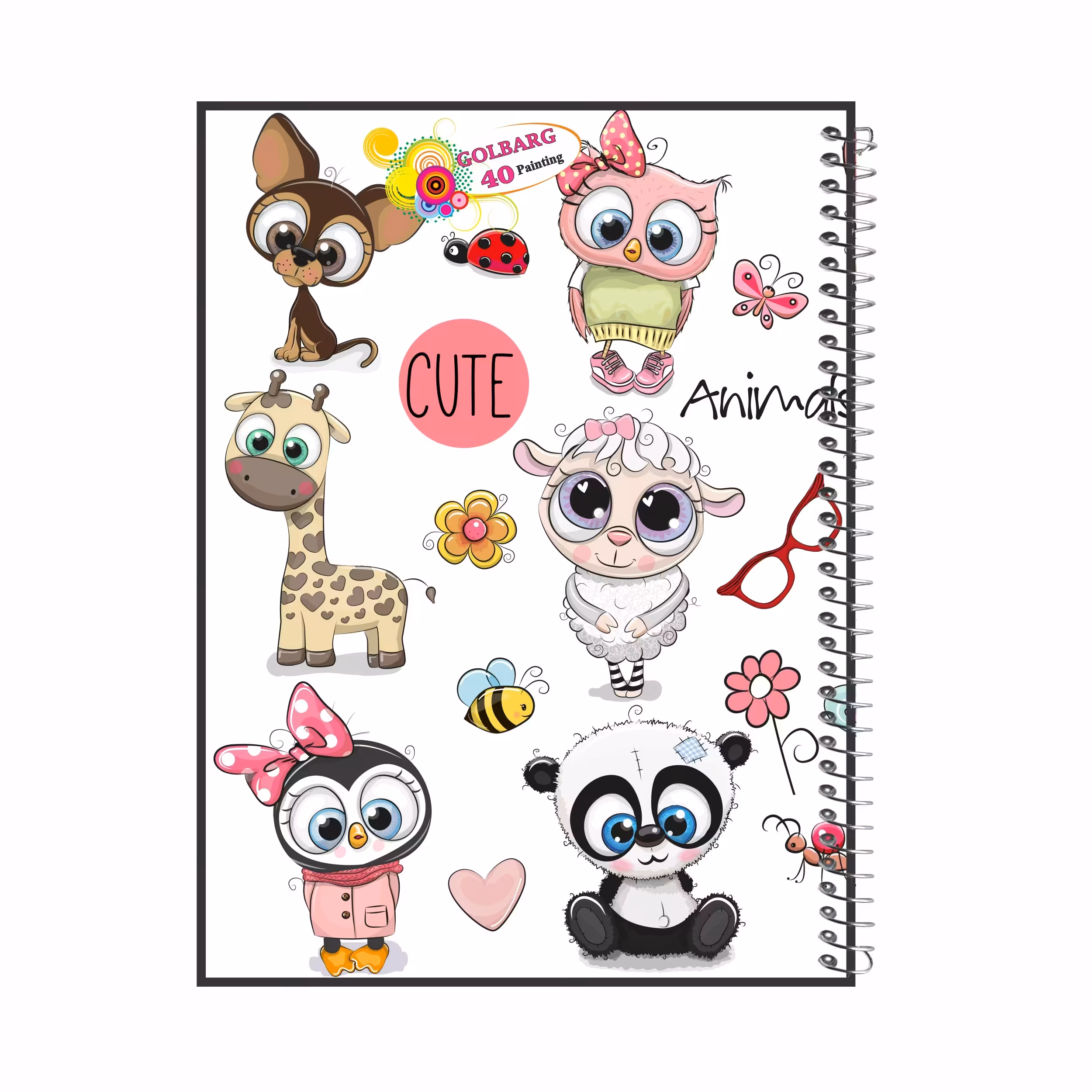  دفتر نقاشی 40 برگ طرح جغدجلد گلاسه کد  4214