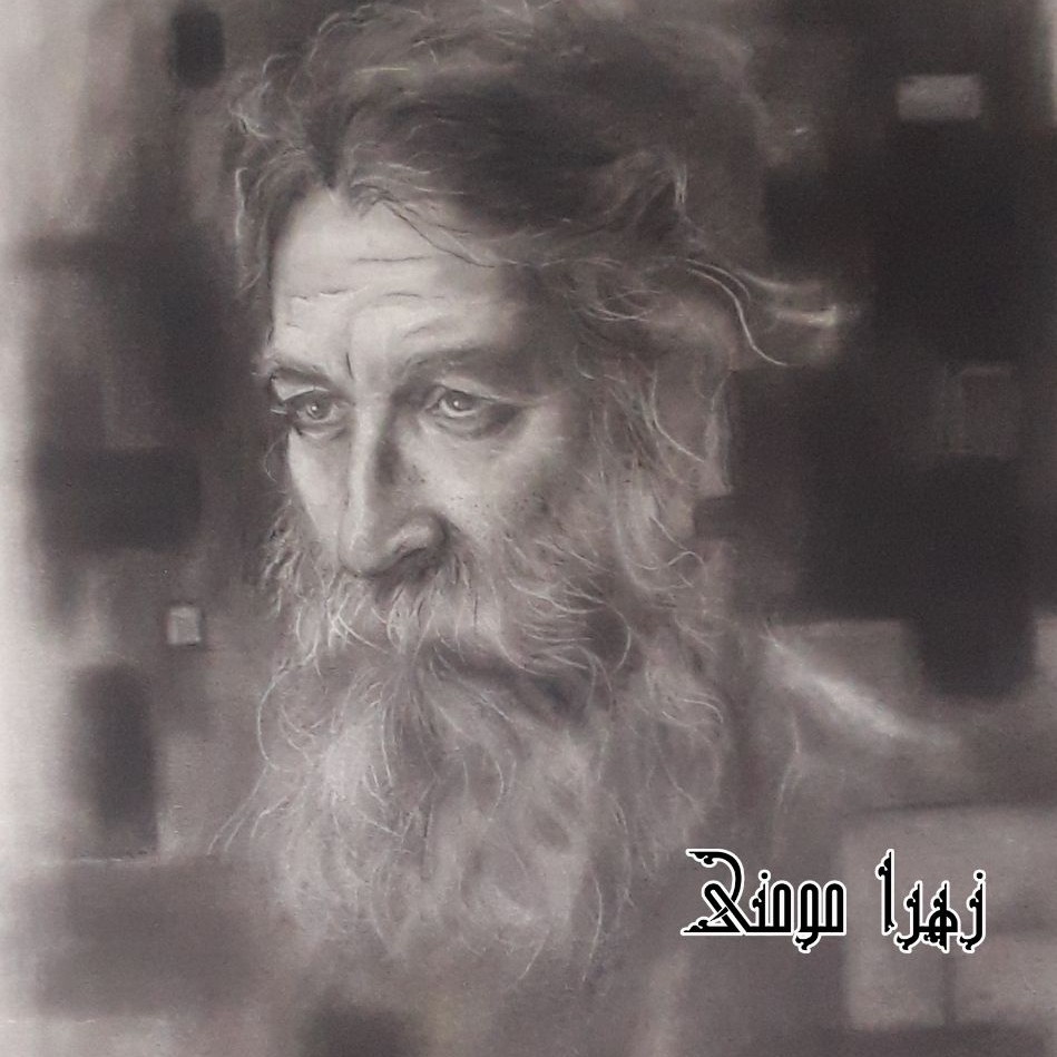 طراحی چهره سیاه قلمa2 مناسب هدیه و کادو با سایز و طرح دلخواه