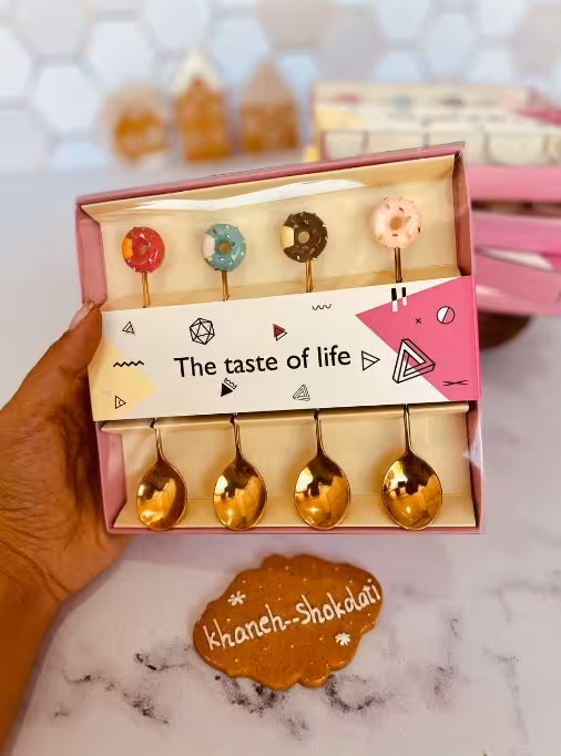 قاشق استیل طرح دونات