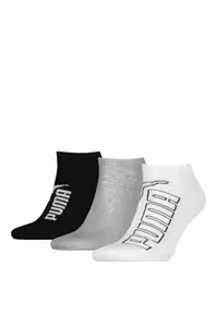 جوراب ورزشی سفید مردانه و زنانه مجموعه گرافیکی بسته 3 بندی Puma