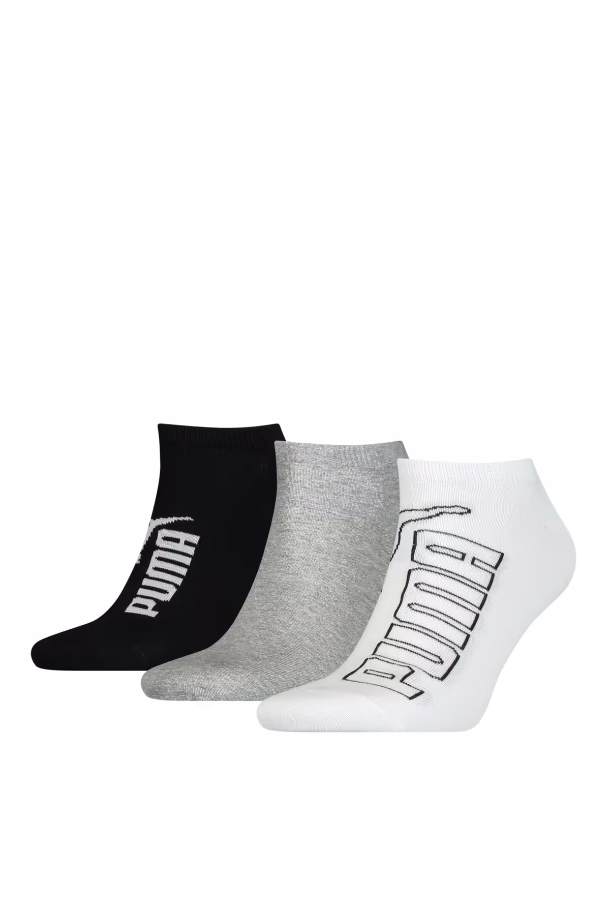 جوراب ورزشی سفید مردانه و زنانه مجموعه گرافیکی بسته 3 بندی Puma