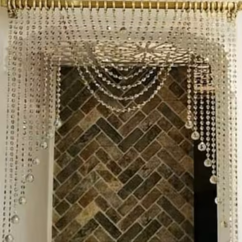 پرده کریستال طرح 002