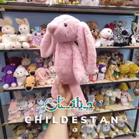 عروسک پولیشی اورجینال خرگوش جلی کت رنگ صورتی