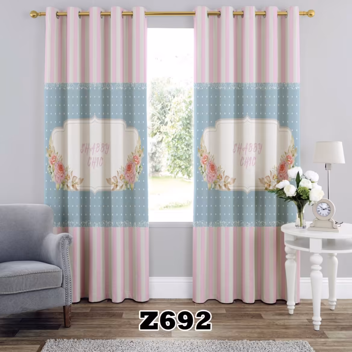 یک عدد پنل پرده اماده طرح لایت z692