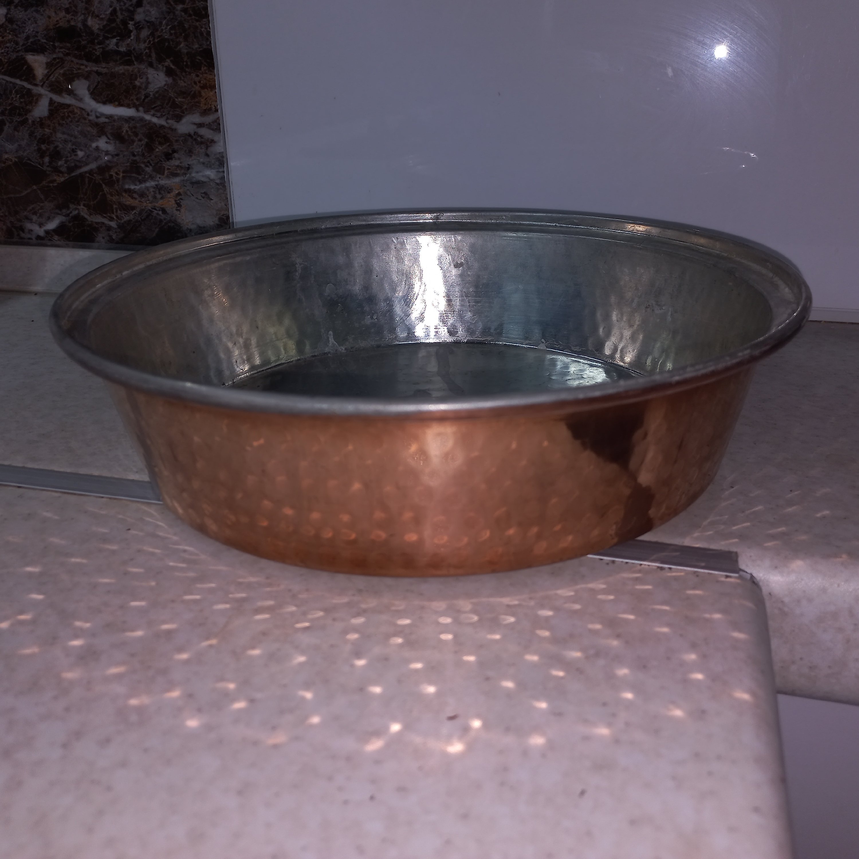 ماهی تابه چکشی بدون دسته مسی سایز3 قطر:26سانتی متر