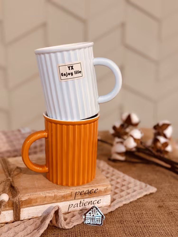 ماگ شیاردار رنگی کد 001216