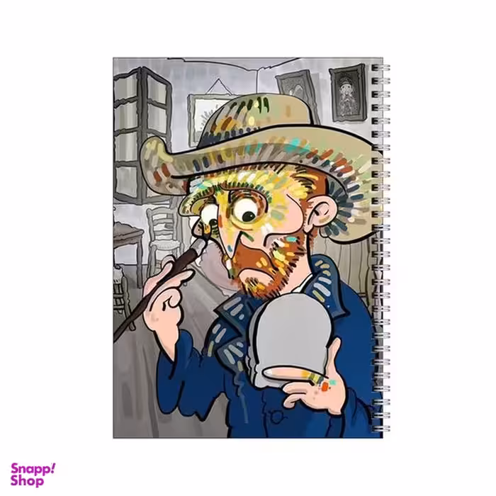 دفتر مشق 100 برگ بامبیلیپ طرح نقاشی ونگوگ روی خودش کد 7163667