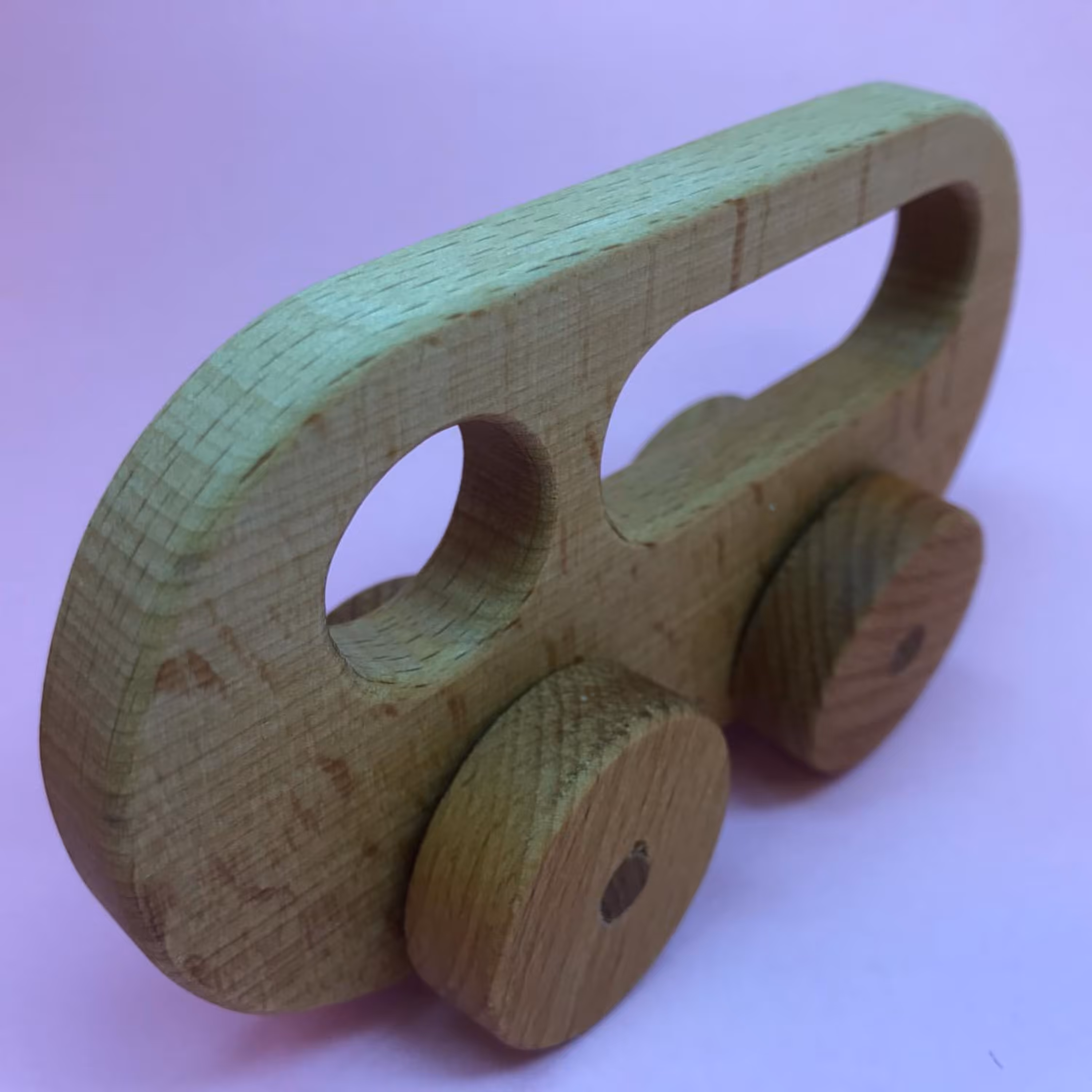 ماشین اسباب بازی چوبی-ارگانیک مدل بیضی