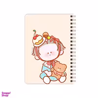 دفترچه یادداشت بامبیلیپ مدل چوبی طرح دختر کیکی و  خرسش کد 6330724
