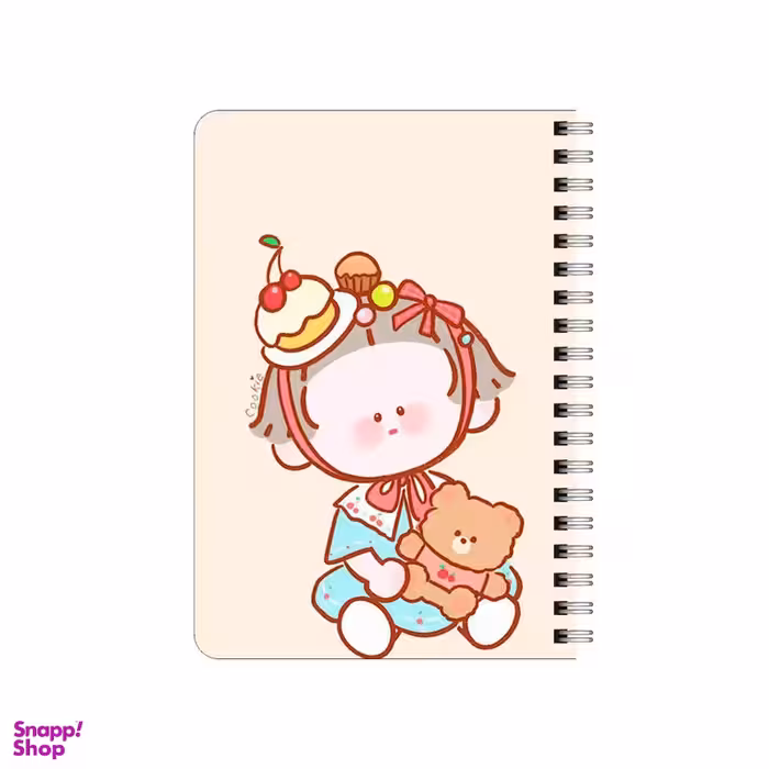 دفترچه یادداشت بامبیلیپ مدل چوبی طرح دختر کیکی و  خرسش کد 6330724
