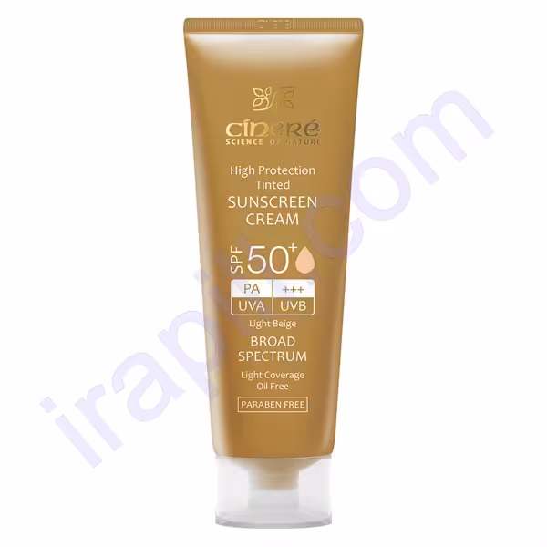 کرم ضد آفتاب بژ روشن SPF50 سینره حجم 50 میلی لیتر