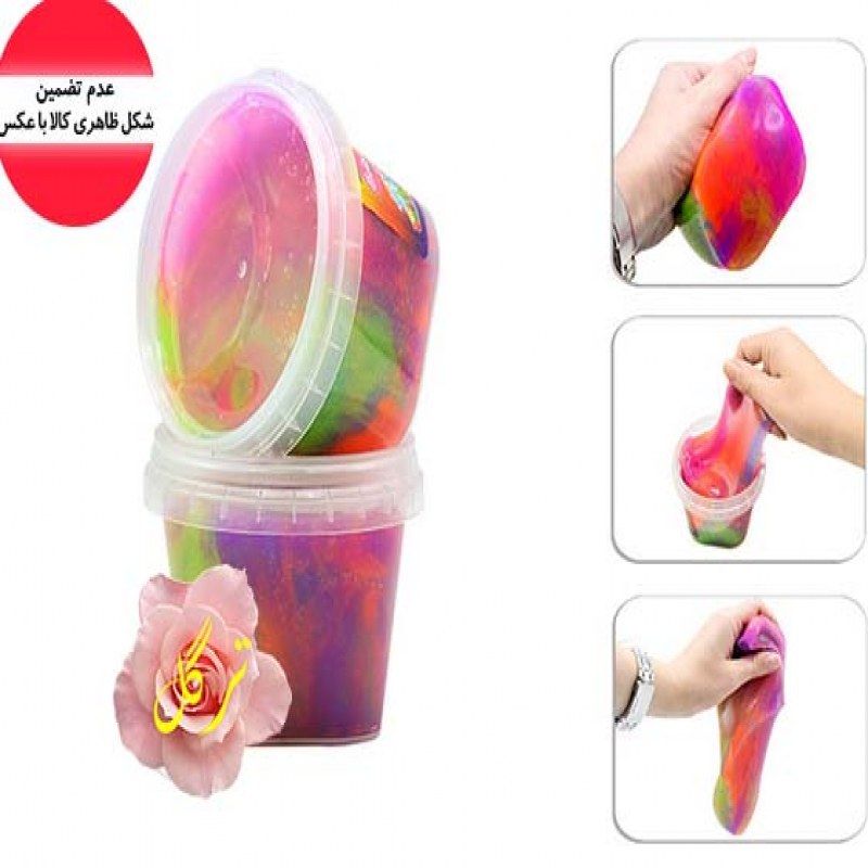 ژل بازی اسلایم بسته شش عددی با بسته بندی سطلی قیمت پایین به دلیل کیفیت کم
