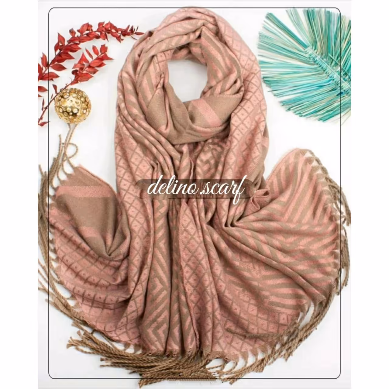 شال موهر پشمی صورتی