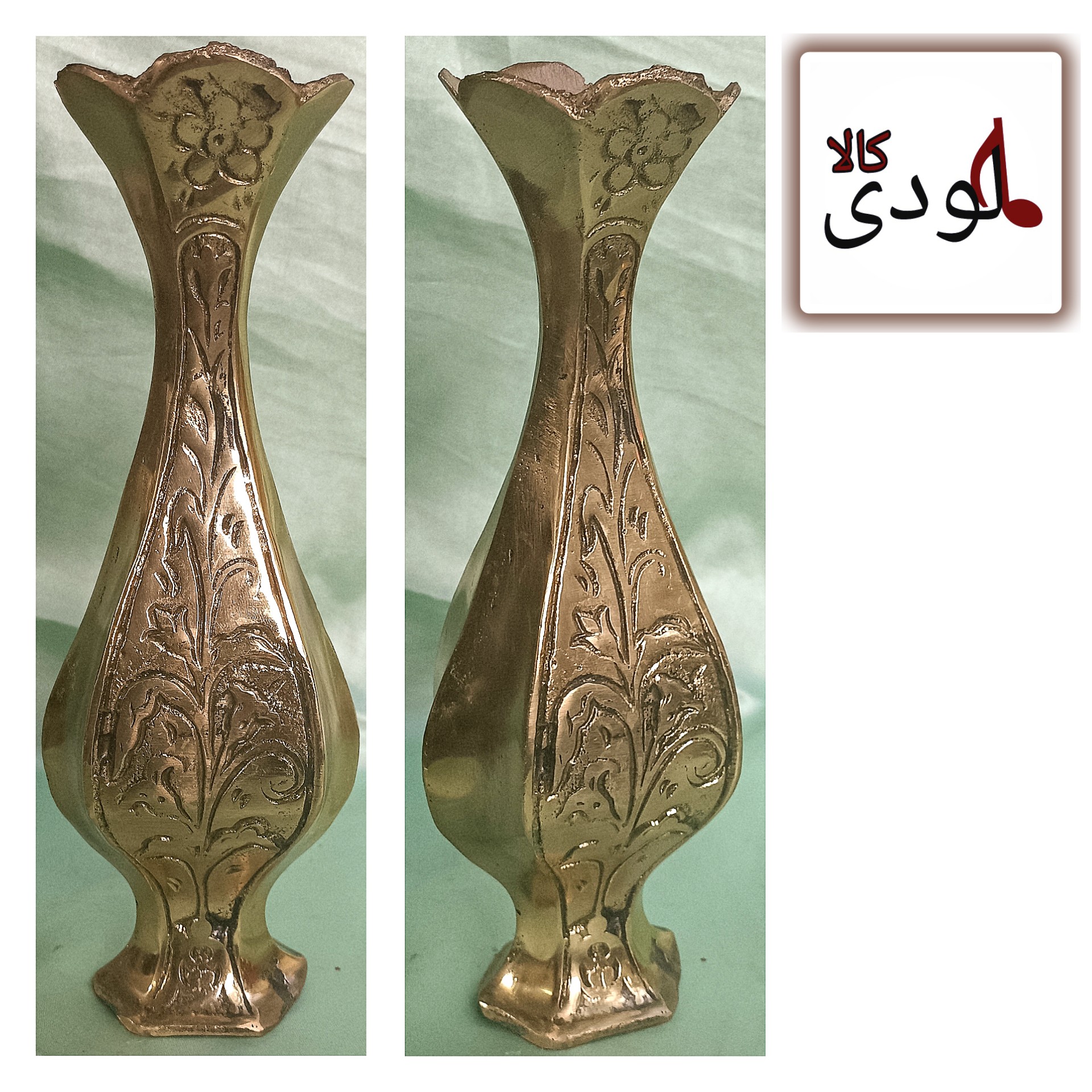 گلدان برنزی رومیزی طرح مینیاتور