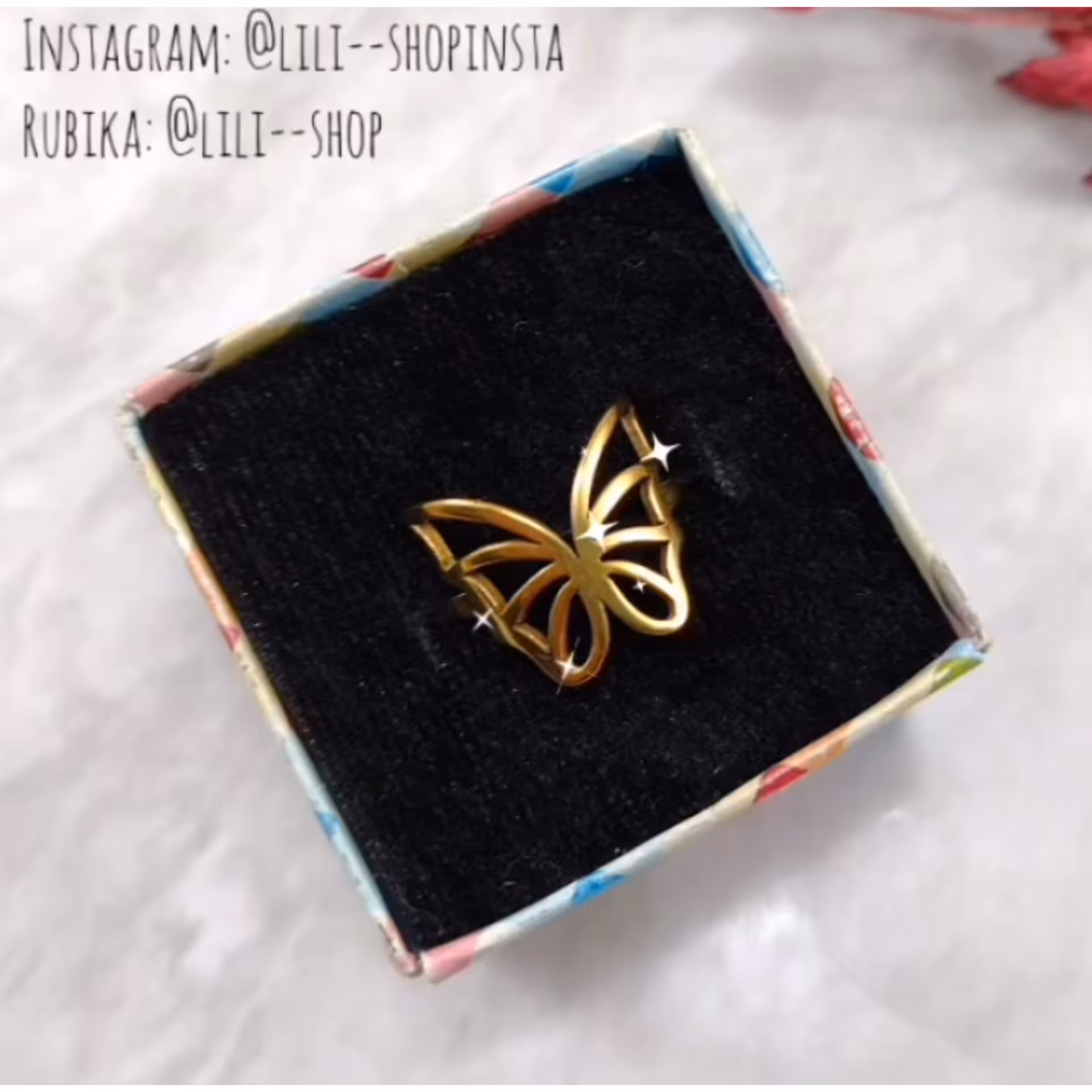 انگشتر فشن پروانه (رنگ ثابت)