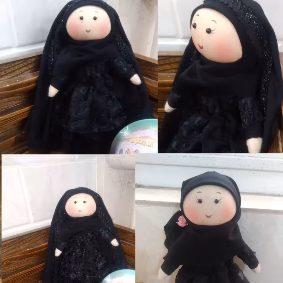 عروسک باحجاب مشکی (محرم و فاطمیه)