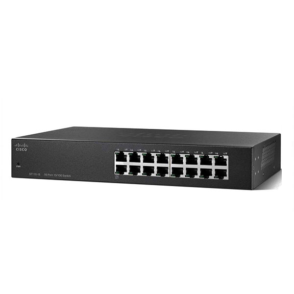 سوئیچ شبکه 16 پورت سیسکو مدل SF110-16 - فروشگاه اینترنتی طیف سنتر